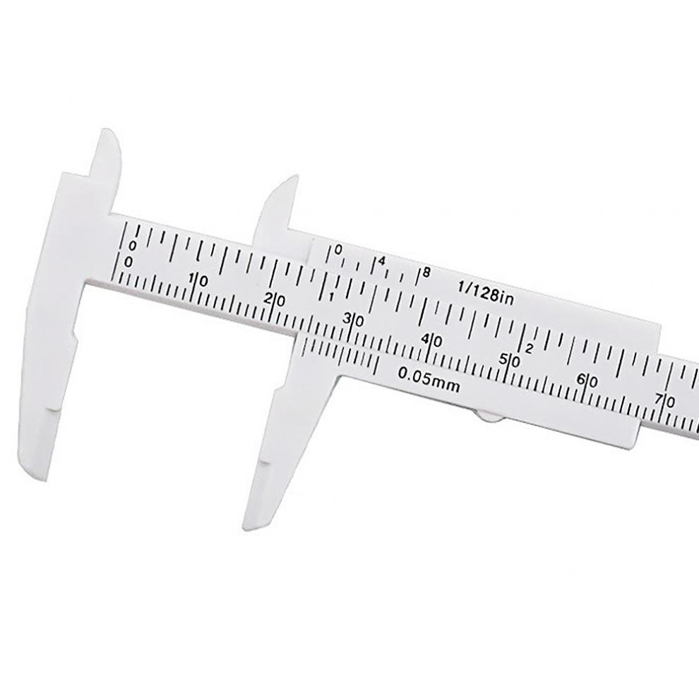 Thước Kẹp Vernier Caliper Bằng Nhựa Màu Trắng ( 0-80Mm )