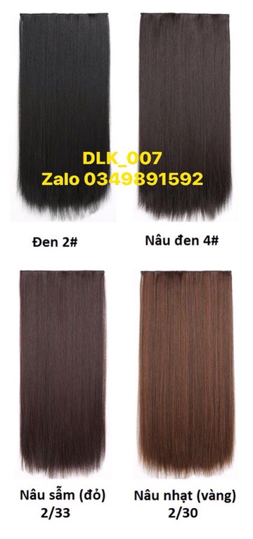 KẸP TÓC GIẢ NỬA ĐẦU THẲNG DÀI K007 K008