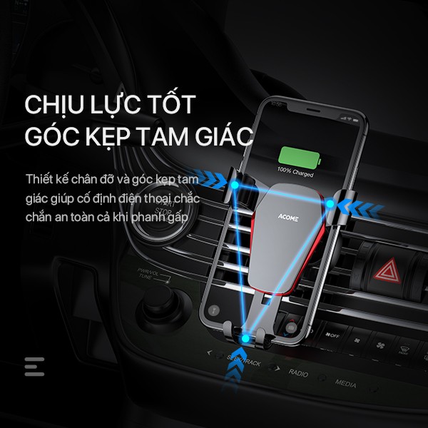 Giá Đỡ Điện Thoại ÔTô ACOME ACH02 Hợp Kim Cao Cấp Hàng Chính Hãng