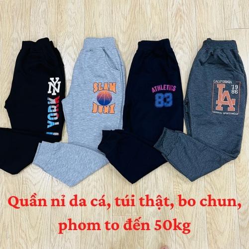 Quần nỉ da cá bo gấu, túi thật cho bé trai từ 8 đến 14 tuổi, chất đẹp dày dặn