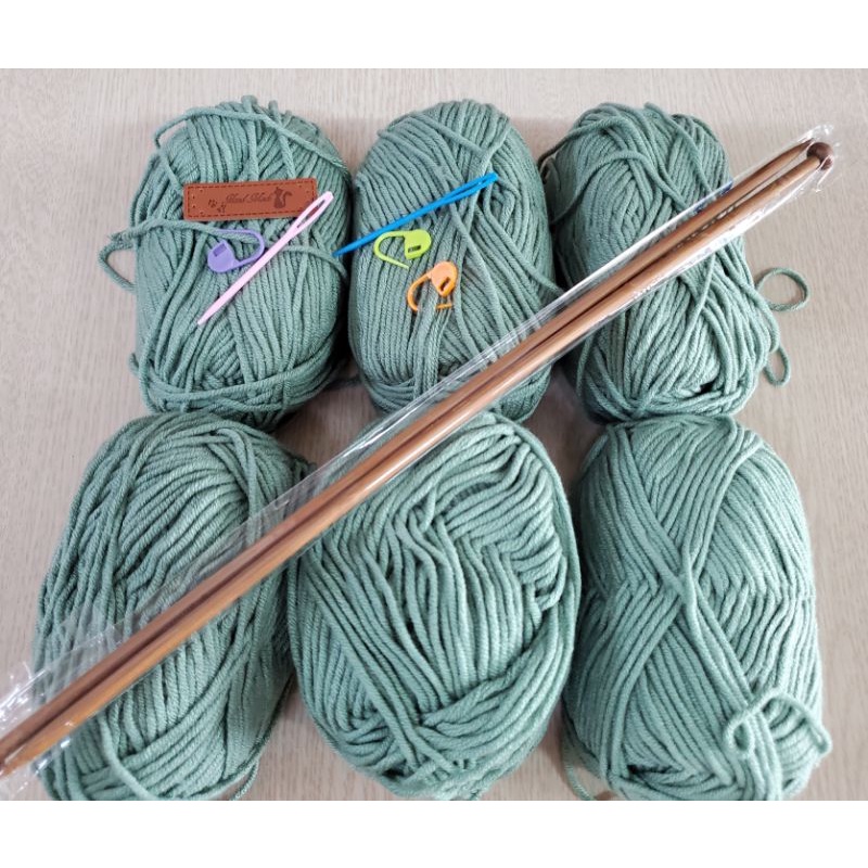 Set nguyên liệu đan khăn len Cotton sữa Sợi Nhỏ mềm mại
