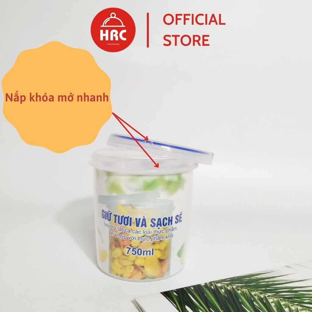 Hộp nhựa tròn đựng thực phẩm 750ml  Song Long