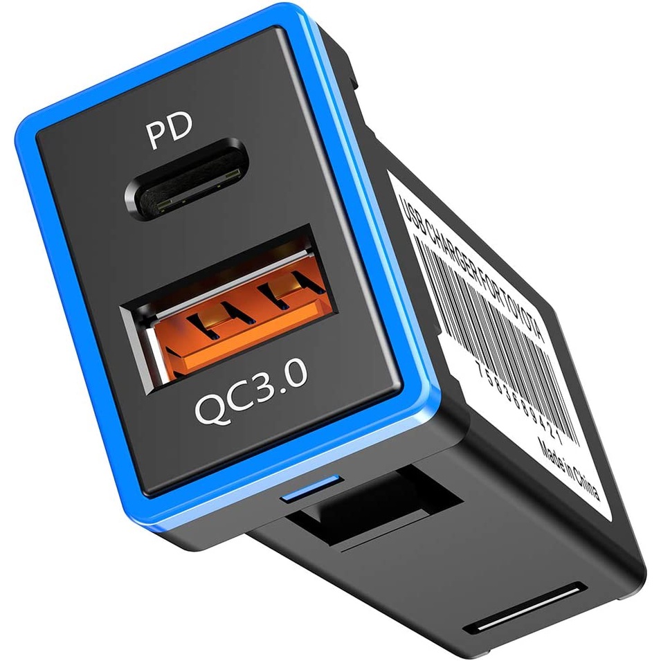 Tẩu Sạc Nhanh USB C PD Có Đèn LED Cho Điện Thoại Thông Minh / Máy Tính Bảng Toyota