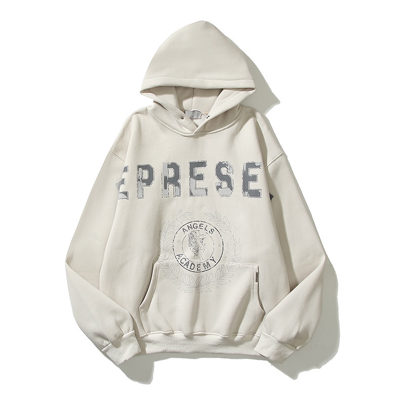 Áo Hoodie Dáng Rộng In Chữ REPR 22SS Angel College Phong Cách Vintage Đường Phố Mỹ