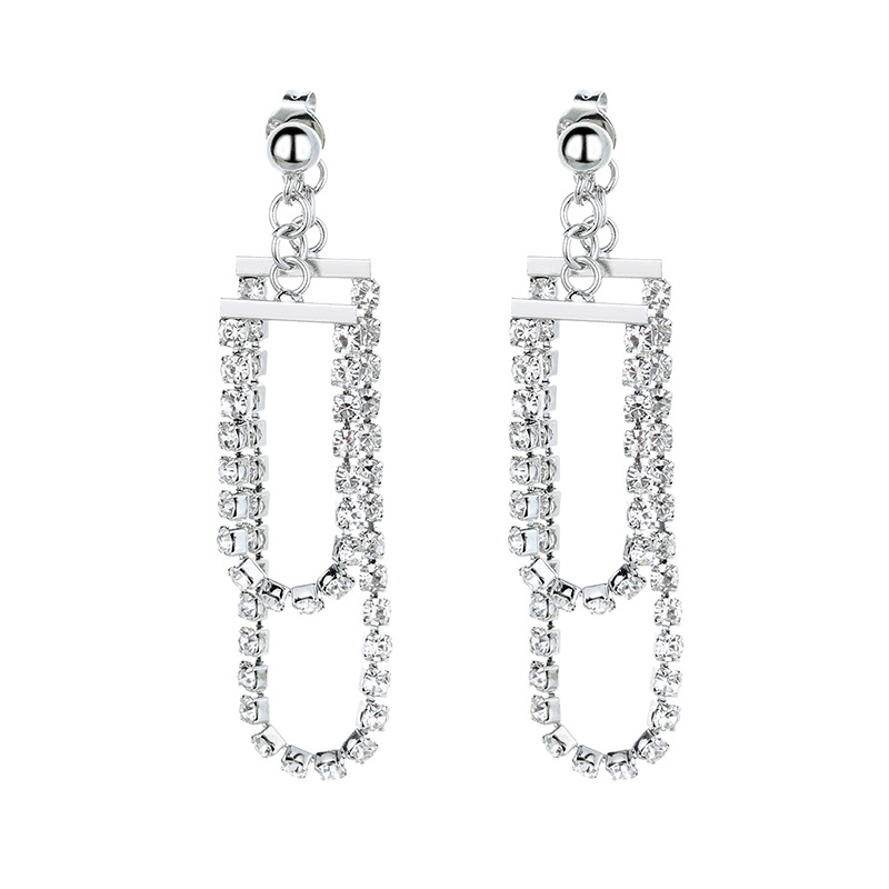 Khuyên Tai Tua Rua Dài Hai Lớp Đính Đá Zircon 22720