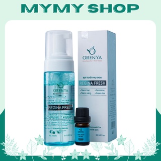 Dung dịch vệ sinh phụ nữ Orenya trà xanh Regina Fresh làm hồng se khít dạng bọt 100ml