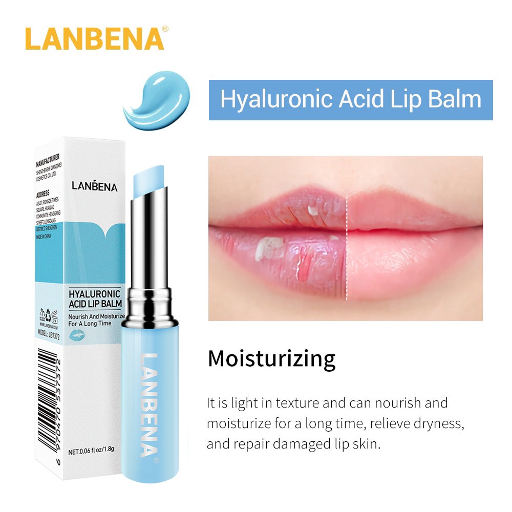 Son Dưỡng Môi Chiết Xuất Từ Acid Hyaluronic Đổi Màu Hoa Hồng LANBENA 1.8g | BigBuy360 - bigbuy360.vn