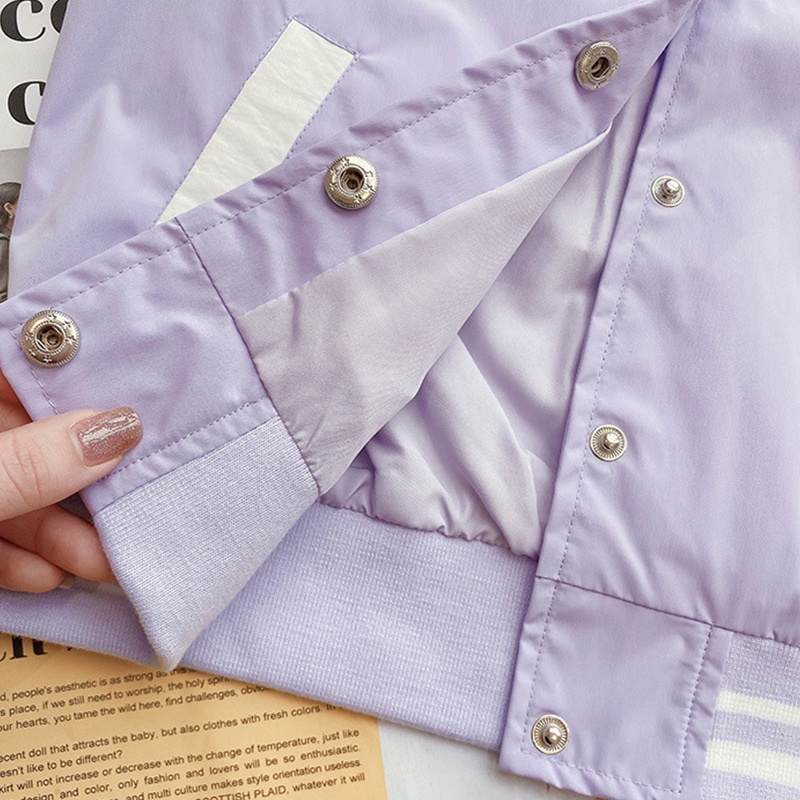 Áo Khoác Bóng Chày Hình Thỏ Hoạt Hình Xinh Xắn Cho Bé Gái