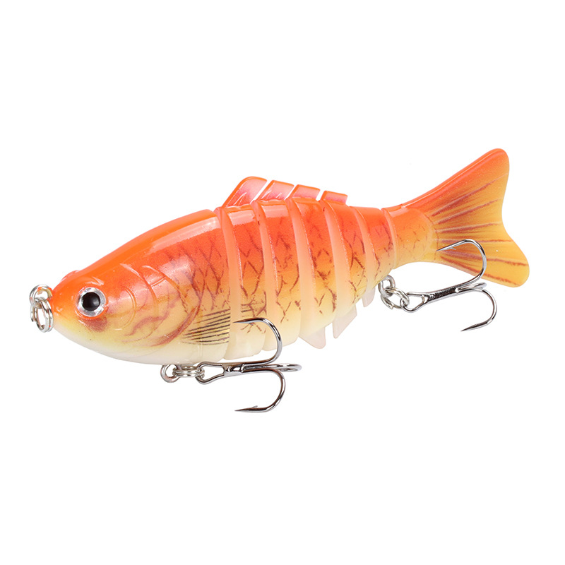Mồi câu cá giả 6# 3D 0.5-1.5m bằng nhựa ABS cứng 15g / 10cm chia 7 đoạn