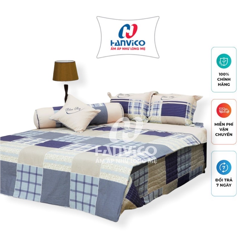 Bộ Chăn Ga Gối Hanvico Blue Sky - DL106