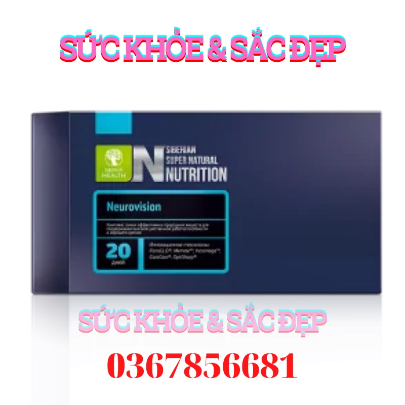 Neurovision Siberian - Tăng cường sự tập trung trí óc và thị lực Siberian Super Natural Nutrition Neurovision - 20 Túi