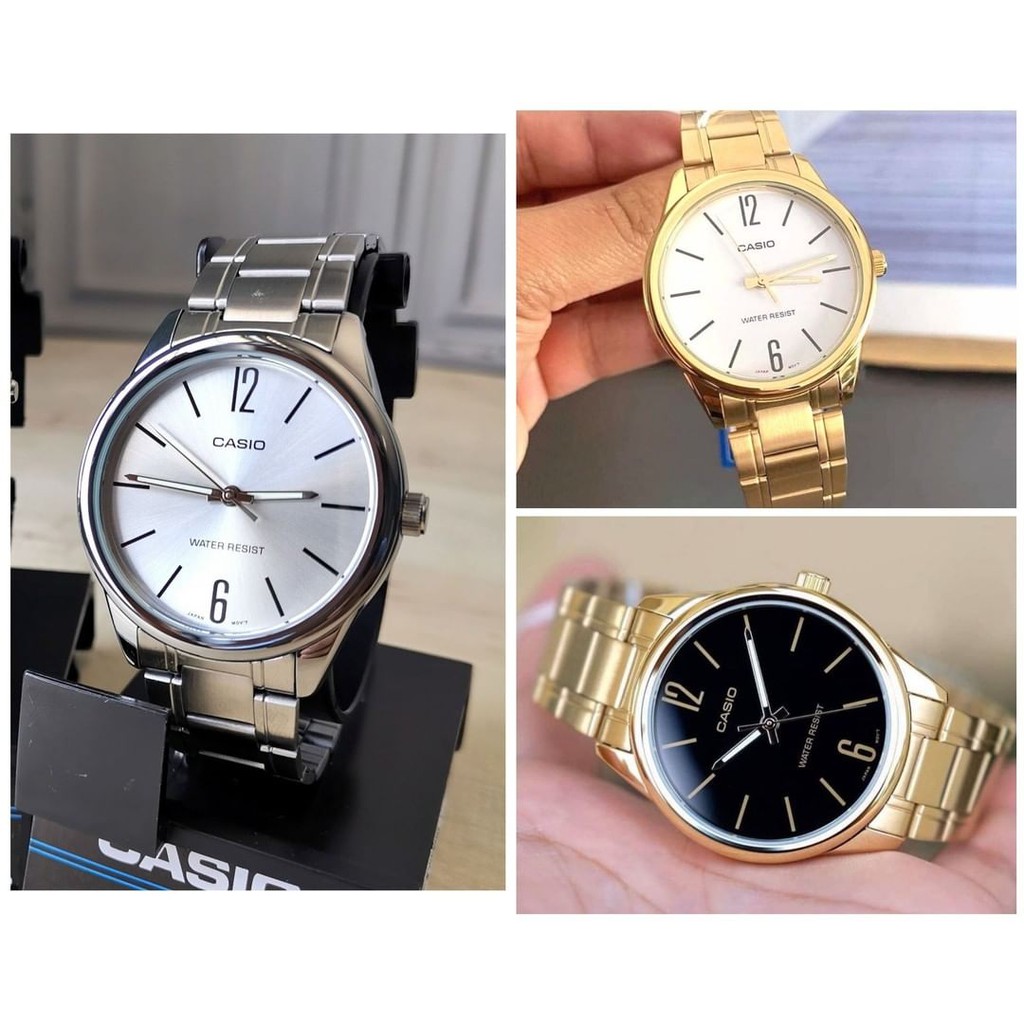 Đồng hồ Nam dây thép Casio MTP-V005 chính hãng bảo hành 1 năm Pin trọn đời