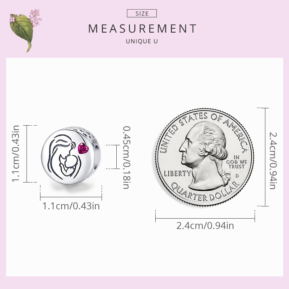 Hạt xỏ BAMOER BSC493 bạc 925 thời trang dành cho làm mặt trang sức DIY