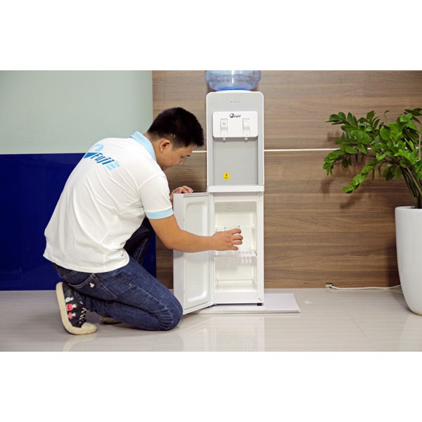 Cây nước nóng lạnh cao cấp Fujie WD1850E, bình lọc máy lọc nước nóng lạnh mini uống an toàn công nghệ Nhật Bản