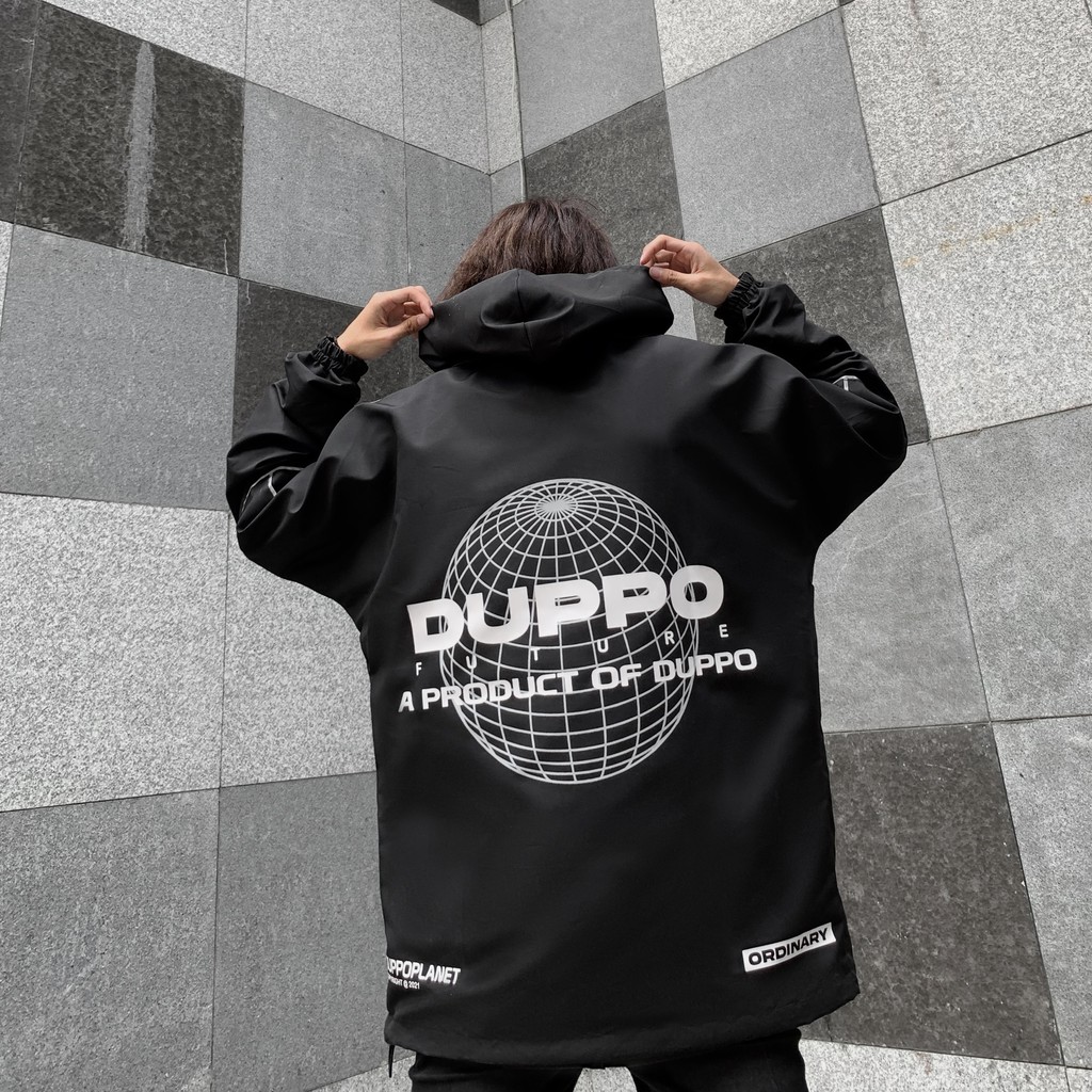 Áo khoác dù DUPPO PLANET JACKET viền phản quang độc đáo