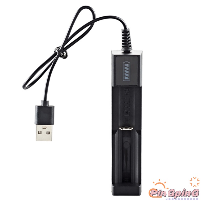 Cục Sạc Pin Lithium 18650 Thông Minh Kèm Quạt Nhỏ Và Đèn Báo