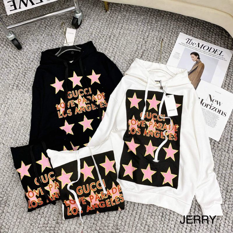 Áo hoodie sao chữ hàng QCL1