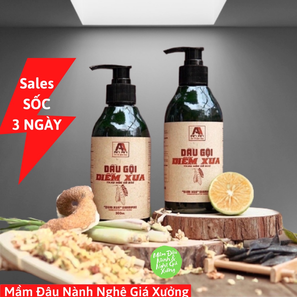 Dầu Gội Bồ Kết Cô Đặc Thảo Mộc Sạch Gàu, Ngăn Rụng Tóc, Mọc Tóc Diễm Xưa An An