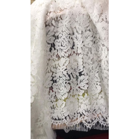 Vải trắng ren cao cấp 1 khoang 1.5m có 2 bên gấu hàng loại 1