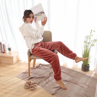 Quần lông cừu nhung ngũ sắc cho chị em
