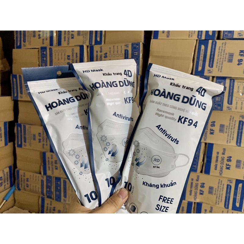 khẩu trang kháng khuẩn kf4 hoàng dũng chính hãng bao sài bao test hàng sale off siêu khuyến mãi