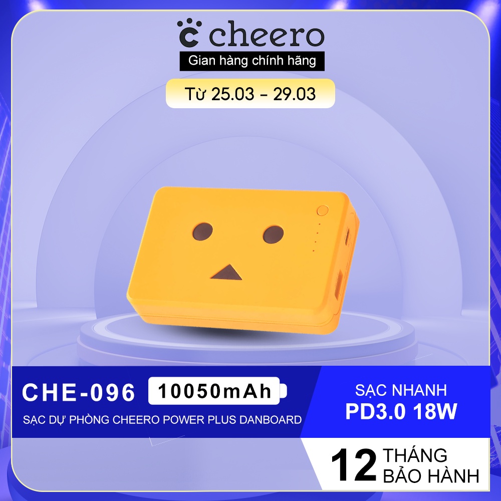 Pin Sạc Dự Phòng Cheero Power Plus Danboard Version PD18W CHE-096 10050mAh - Hàng Chính Hãng