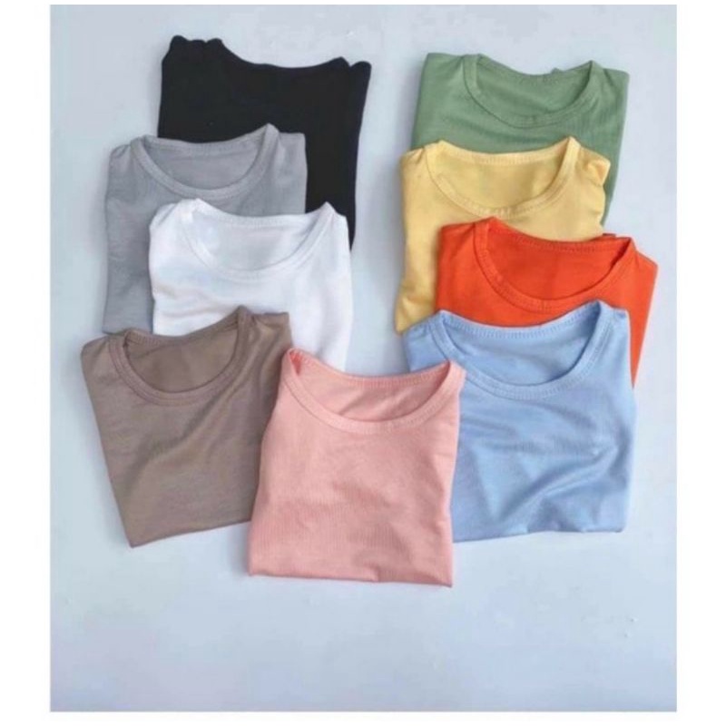 ÁO CỘC TAY TRƠN THUN LẠNH CHO BÉ TRAI BÉ GÁI