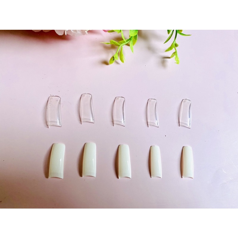 500 Móng nối hình vuông chính hãng đủ size 2 kiểu dáng-nhựa siêu dẽo
