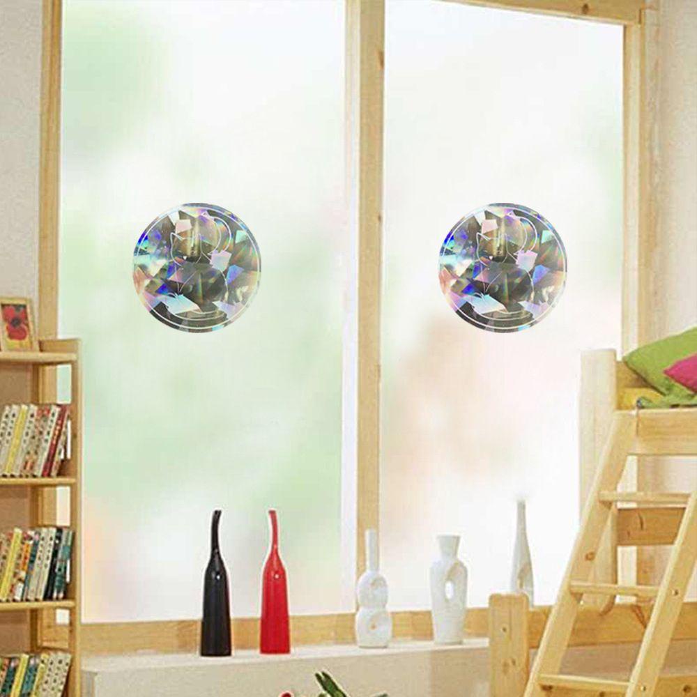 Miếng Dán Cửa Kính Tạo Hiệu Ứng 3D Hình Bướm Màu Cầu Vồng DIY Cho Trẻ Em