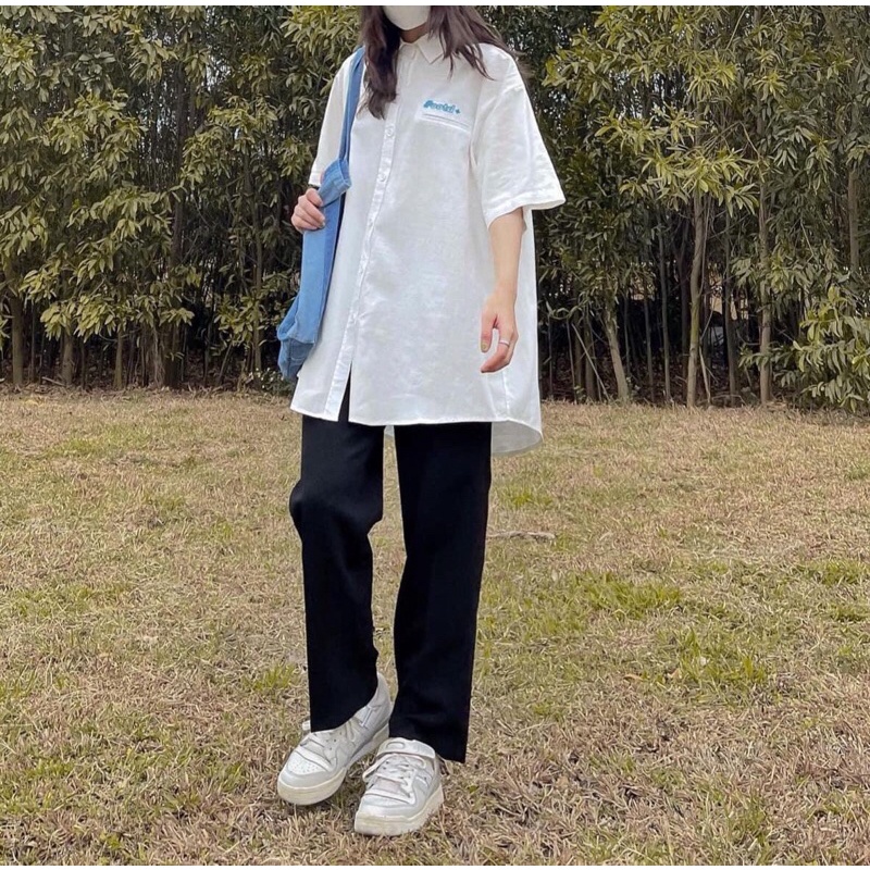 Sơ mi cộc tay chữ ootd 9154