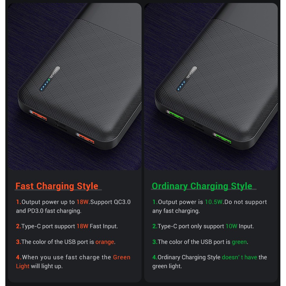 Sạc Dự Phòng TOPK I2009 sạc nhanh 10W dung lượng 20000mAh Cổng USB Kép Thiết Kế Nhỏ Gọn Tiện Lợi bảo hành 12 tháng