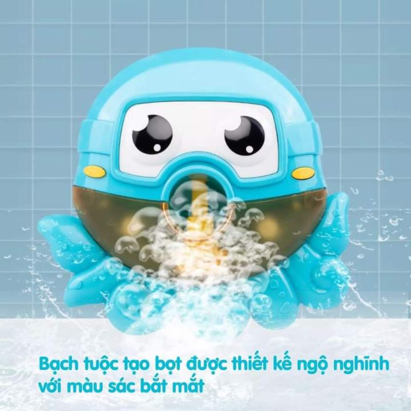 Bạch tuộc tạo bọt cho bé