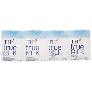 Lốc 4hộp sữa tươi tiệt trùng th true milk 110ml