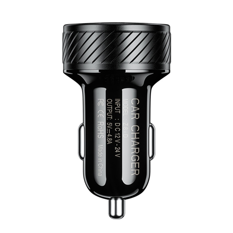 Tẩu Sạc Hai Cổng USB 2.4A 5V Có Đèn LED Và Công Tắc Cảm Ứng Cho Xe Hơi