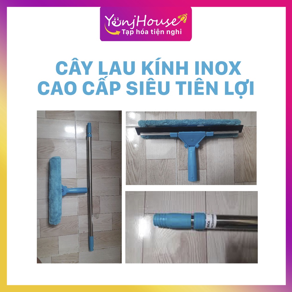 CÂY LAU KÍNH INOX CAO CẤP SIÊU TIỆN LỢI ( CHIỀU DÀI TỐI ĐA 137CM) – YENJHOUSE