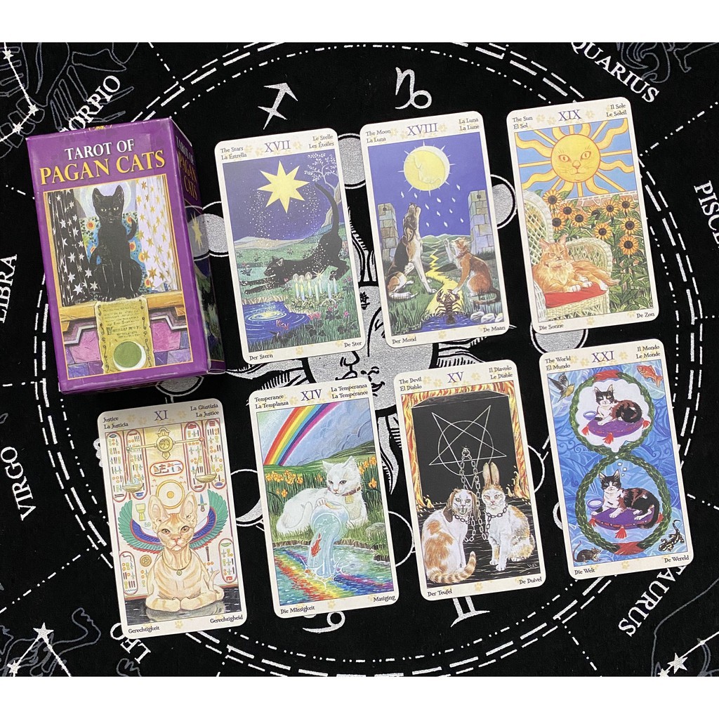 Bộ Bài Tarot Mini Hình Mèo Xinh Xắn