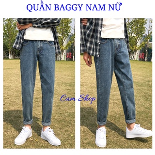 Quần jean quần bò baggy nam nữ ống rộng unisex phong cách Hàn Quốc Cam Shop C03