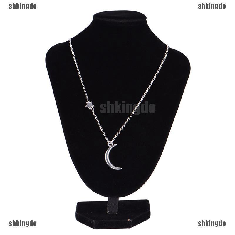 Dây chuyền mạ vàng/bạc mặt hình mặt trăng thanh lịch