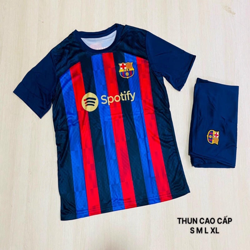 TH Mẫu Đồ Đá Banh Nam Nữ BARCA ITALIA AJAX Vải Thun Thái - Bộ Quần Áo Đá Bóng Đẹp 2023 pp Bởi Be Happy Sport