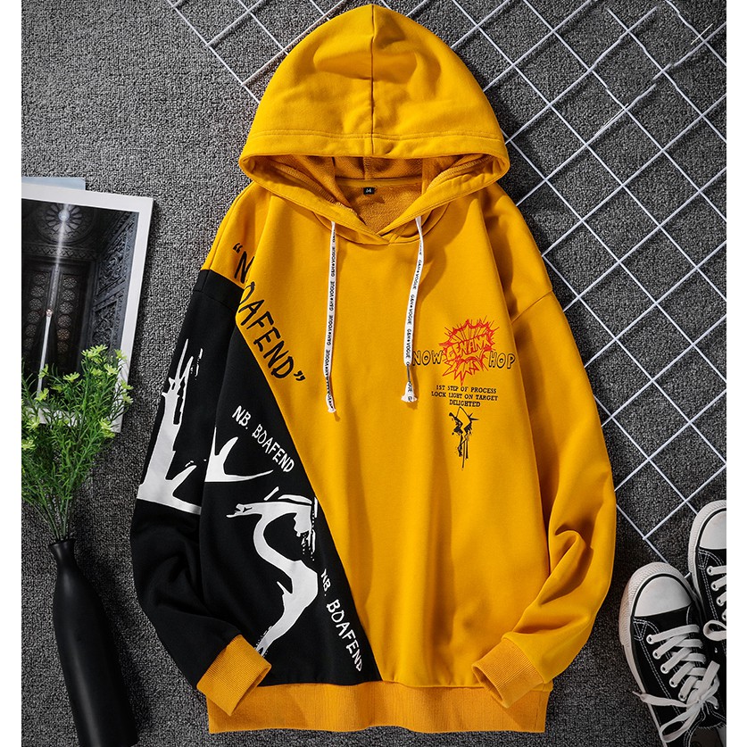 Áo Khoác Hoodies Nỉ Nam ROAFEND Mũ Trùm Đầu Phối Hai Màu Cá Tính Thời Trang Đường Phố Phong Cách AO TOP NAM 90000129