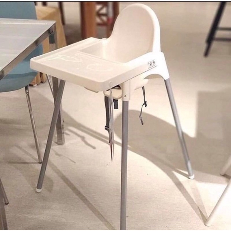 [Có sẵn] [IKEA CHÍNH HÃNG] Ghế ăn dặm chân cao Antilop màu trắng cho trẻ tập ngồi đến 15kg