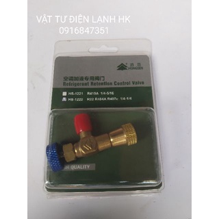 Van khoá gas chống bỏng HONGSEN HS-1221 HS-1222 gas R410A R22 R404A R407c (chọn đúng loại khi đặt hàng)