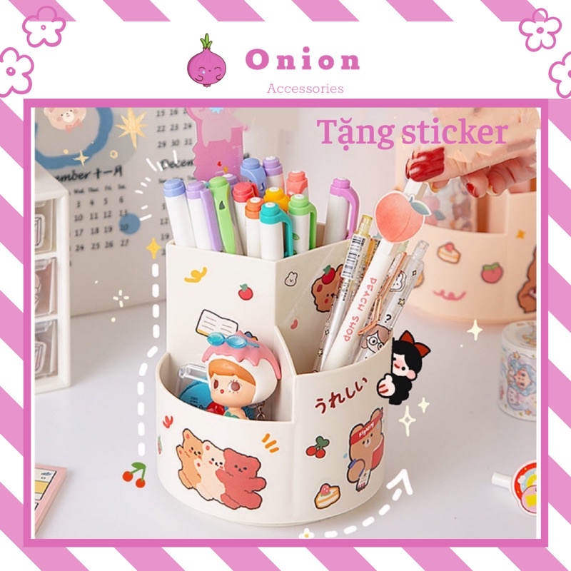 ỐNG ĐỰNG BÚT ĐẾ XOAY TRÒN