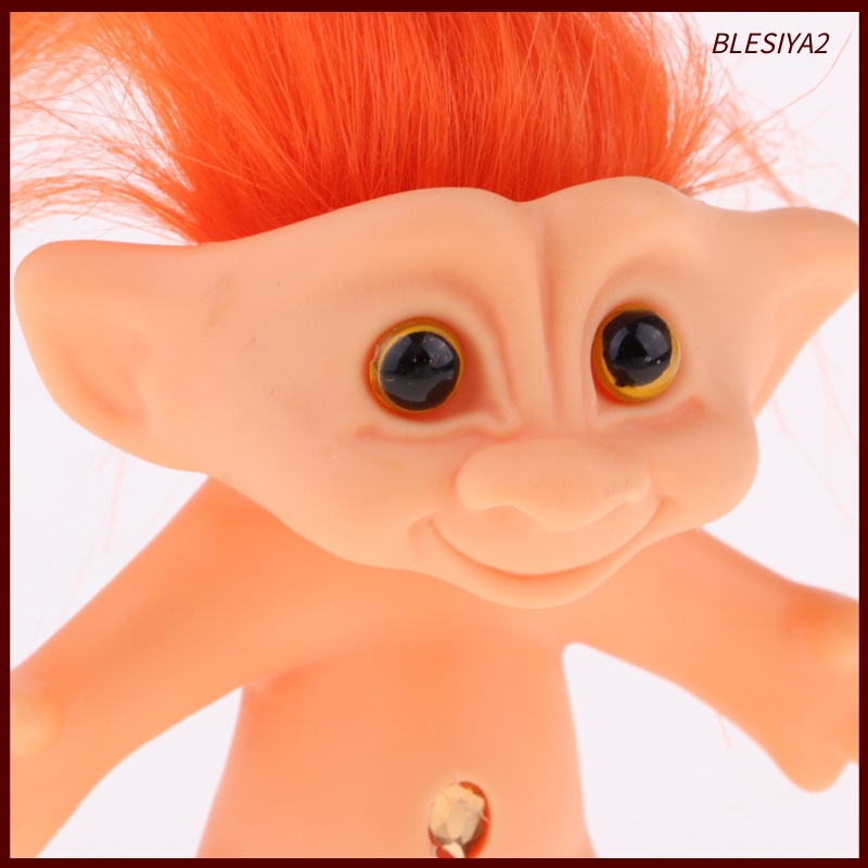 [Blesiya2] Mô Hình Nhân Vật Troll Mini Màu Cam Cổ Điển Trang Trí Bánh Kem Văn Phòng Nhà Cửa