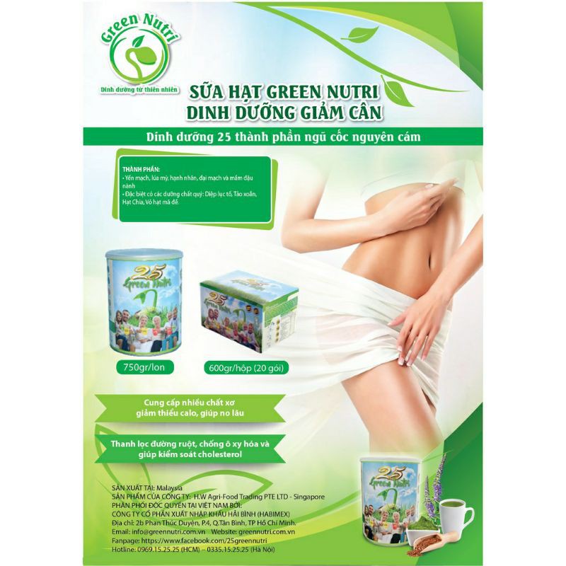 BỘT NGŨ CỐC DINH DƯỠNG TỪ THIÊN NHIÊN 25 green nutri