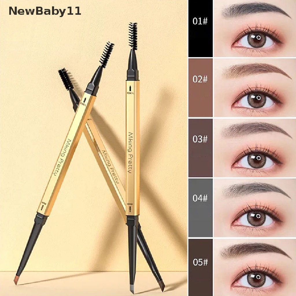 Bút kẻ lông mày hai đầu tam giác siêu mịn chống thấm nước với 5 màu lựa chọn | BigBuy360 - bigbuy360.vn