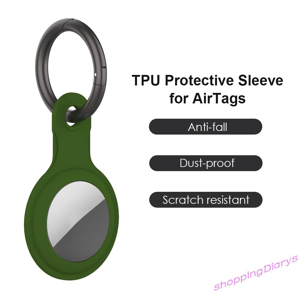 Hộp Bảo Vệ Bằng Silicon Có Nhẫn Kim Loại Cho Đồng Hồ Airtags