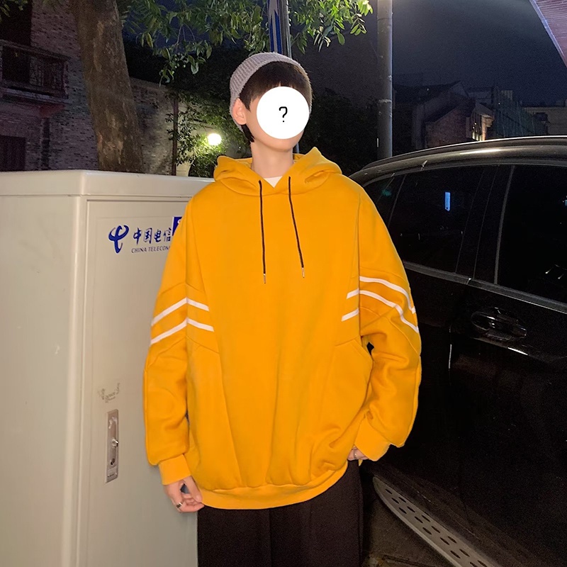 Áo Hoodie Tay Dài Dáng Rộng Phong Cách Thời Trang hong kong Cho Nam Giới