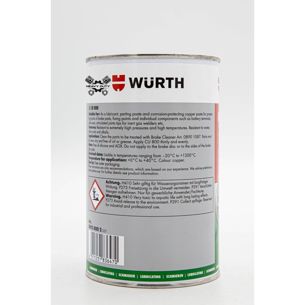 Mỡ Bò Đồng Chịu Nhiệt -  Wurth Copper Paste 1kg