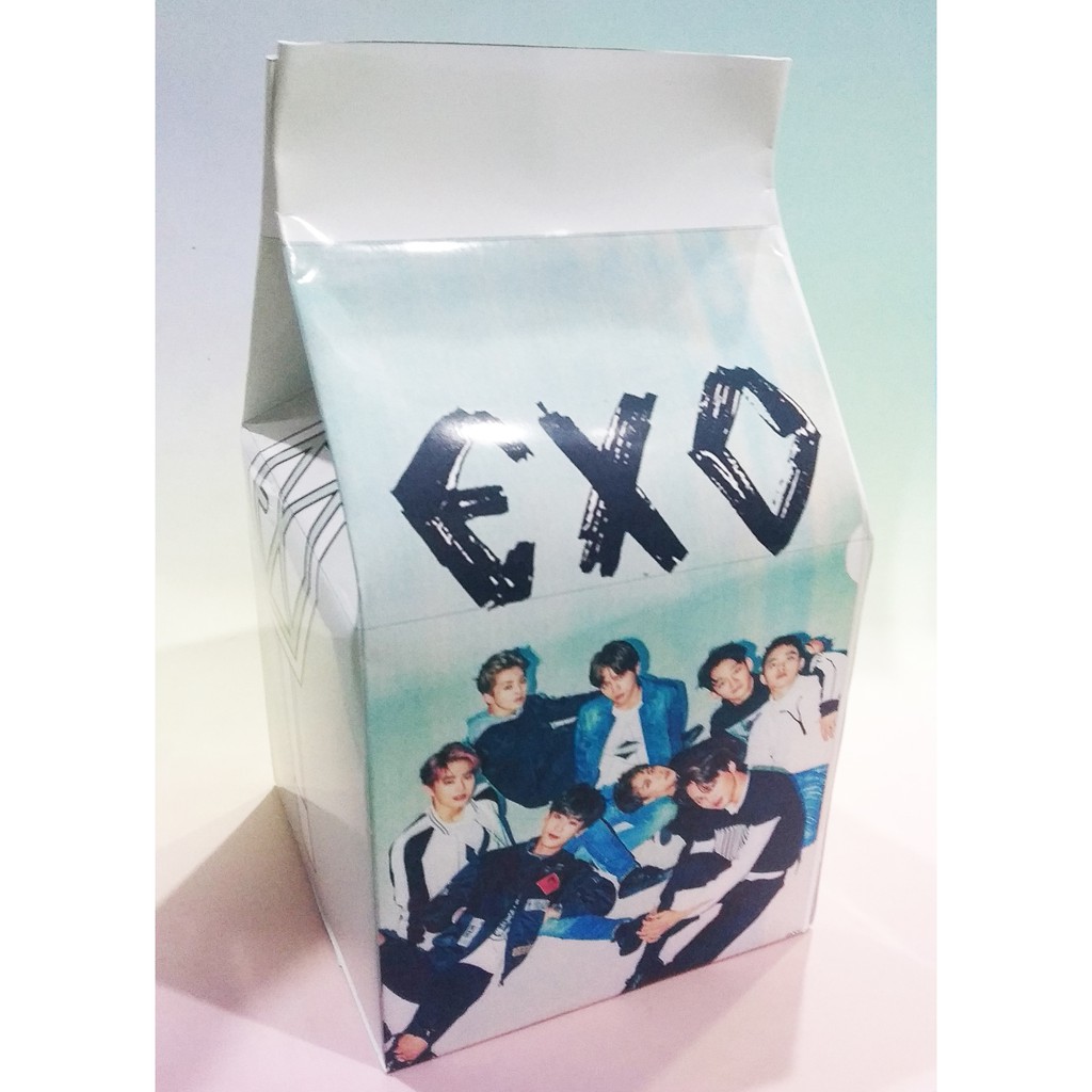 Hộp quà exo HQSI25 hộp quà hộp sữa cute hộp dễ thương hoạt hình kpop 18*10*10cm